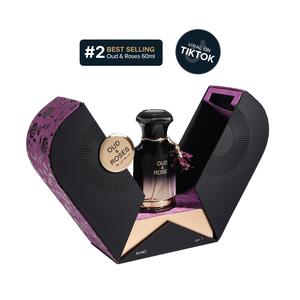 Oud & Roses Extrait De Parfum 60ml | Ahmed Al Maghribi | Unisex Fragrance with Turkish Rose, Lavender, Lemon Peony & Agarwood Notes