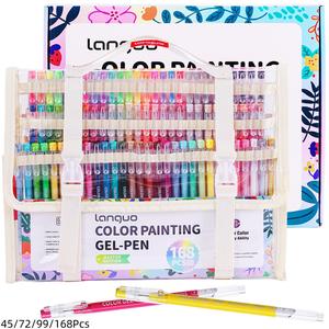 Color Painting Gel Pen Set, 45/72/99 Colors Gel Pen with Storage Box, Large Capacity Ink Pens, Art Supplies for Diary, Card, DIY