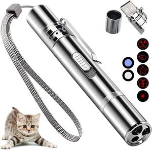 Electric Gift For Pets, USB Rechargeable Laser Pet Toy, 1 Count 5 Adjustable Modes Pets Interactive LED Light Toy for Cat, Pet Training Toy, Indoor & Outdoor Pet Toys, Cat Toys