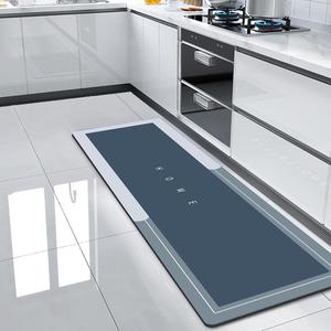 Rectangle Bathroom Floor Mat, 1 Count Letter Pattern Color Block Kitchen Mat, Non-slip Absorbent Diatomite Rug for Home Entryway Kitchen Decor, Valentine's Day Gift