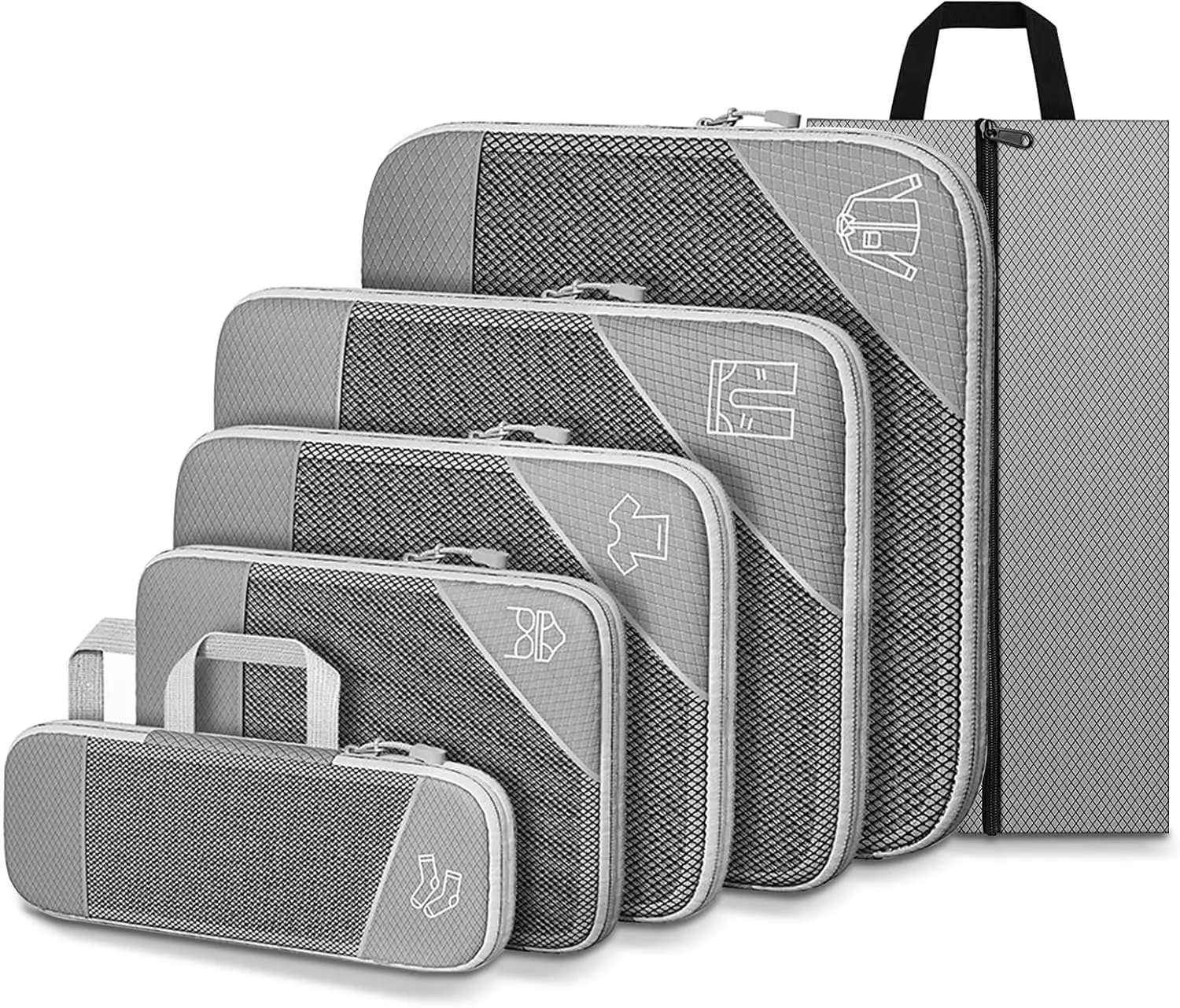 Compression Packing Cubes for Suitcases, Light Travel Suitcase Organizer Bags Set, with Shoe Bag, Expandable Packing Luggage Organizer Bags, Space-saving Travel Accessories 2025,  Travel Essentials