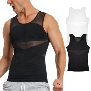 Men's Summer Thin Shapewear Tanktop - Menswear Mesh Tummy Control Breathable High Elasticity Seamless Sports Compression Vest Outdoorfun