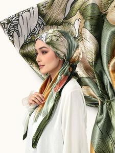 Elegant Satin Hijab Scarf, Soft Breathable Fabric, Easy Sweat Absorption, Perfect for Daily Wear, Elastic Fit Design
