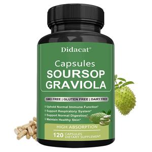 Soursop Health Supplement, Respiratory, Intestinal, Immune Support, Skin Health Support, 120 Capsules