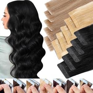 Tape in Hair Extensions Human Hair 10pcs/pack Invisible Straight Seamless Skin Weft Remy Real Hair
