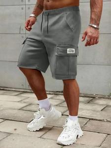 Men's Solid Pocket Cargo Shorts, Regular Fit Casual Comfy Breathable Shorts for Summer, Men's Bottoms for Daily Wear