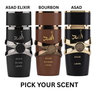 Lattafa Asad Elixir / Asad Bourbon / Asad EDP 100ml – Men’s Long-Lasting Eau De Parfum – 3 Variants