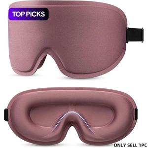3D Deep Contoured Eye Cover for Sleeping, Adjustable Sleep Mask with Nose Pad Design, Eye Cover Mask for Sleeping, Yoga, Traveling