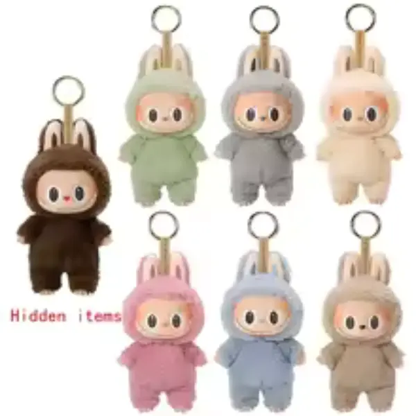 16cm Labubu The Monsters Heartbeat Macaron Enamel Face Cute Stuffed Pvc Figurine Tabletop Ornament Kawaii Toy Kid Christmas Gift