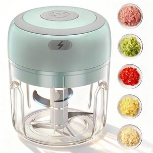 Rechargeable USB Electric Blender and Mini Food Processor, Portable Wireless Cordless Garlic Shredder, Vegetable Chopper, Sharp Blades, Stainless Steel Material, Multifunctional Kitchen Appliances, Ideal Choice for the Kitchen