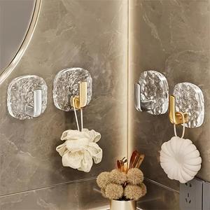 Bathroom Wall Mounted Hook, Acrylic Wall Hook, Bathroom Towel Hook, Kitchen Utensil Hook, Wall Hook for Home Bathroom Kitchen