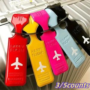 Set of 3-5 Luggage Tags, Travel Accessories, Essential Travel Items, Suitcase Labels, Anti-Loss Identification Tags, Travel Essentials