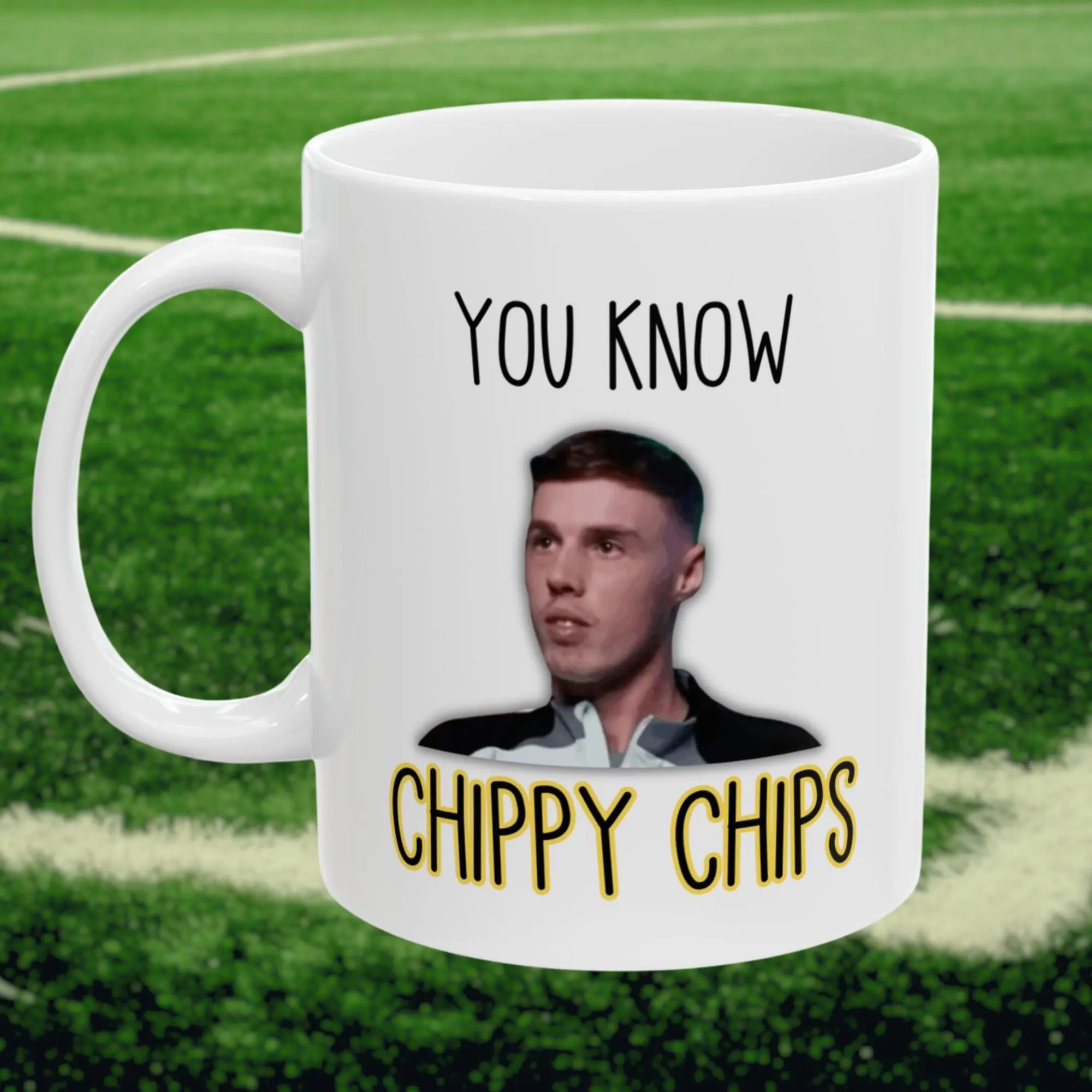 You Know Chippy Chips | Cole Palmer | Funny Meme Football Mug | Coffee Mug Gift Present Grandad Dad Husband Son Brother Boyfriend